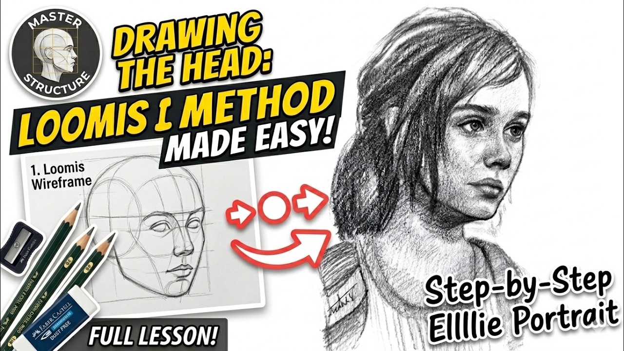 How to Draw Portraits with the Loomis Method: Step-by-Step Ellie ...