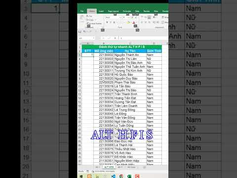 Mẹo Excel – Phím tắt với ALT trong Excel