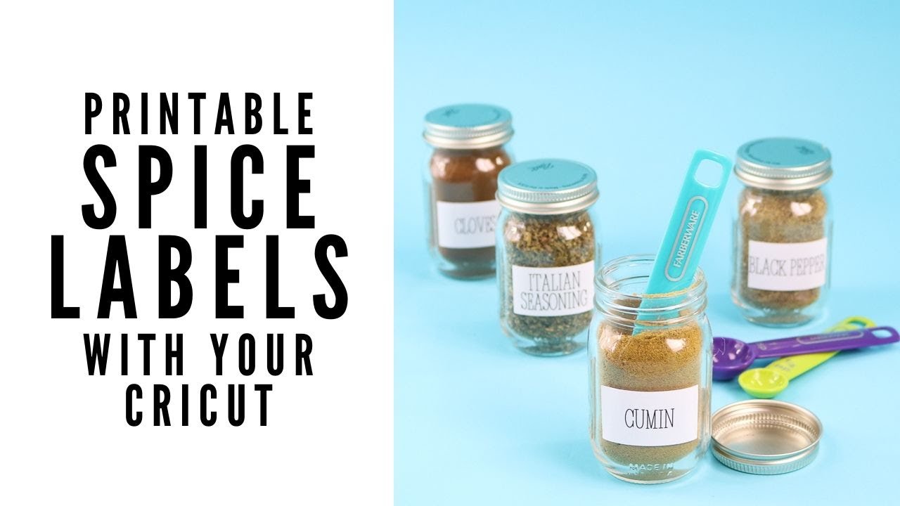 Printable Spice Labels with Your Cricut 