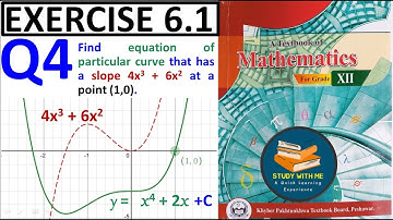 Exercise 6.1 Question 4 class 12 Maths New KPK Book | Ex 6.1 Q No 4 Integration | Study With Me
