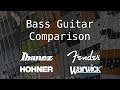 Bass Comparison (Fender, Hohner, Ibanez, Warwick)