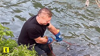 UNFORESEEN MAGNET FISHING BATTLE!!! (Big Snag vs Dad)