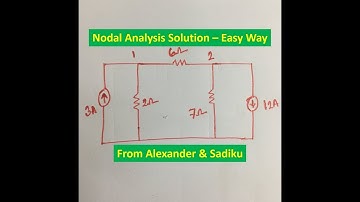 Nodal Analysis Solution (Alexander Practice Problem 3 1)