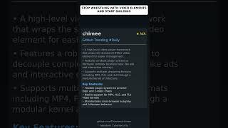 GitHub Trending Repositories: Chimeejs/chimee 🇬🇧
