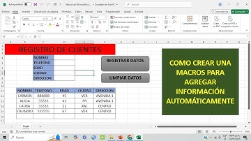 Excel - Como crear botones con macros para guardar registros Excel