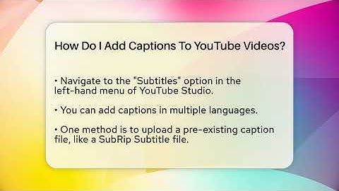 How Do I Add Captions To YouTube Videos? - Everyday-Networking