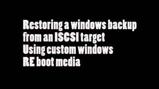 Recover Windows backup images from ISCSI targets