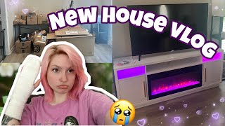 sad news, building new furniture & more unpacking 📦| vlog |