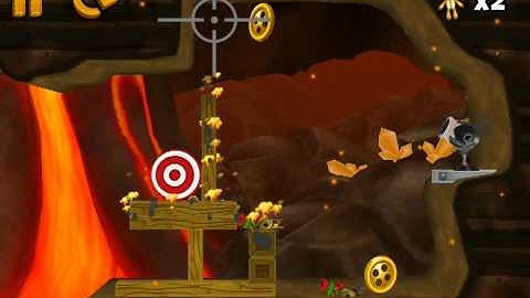 Ragdoll Blaster 3 Magma Basin 4-5 Controlled Burn 3 Stars Tutorial Walkthrough