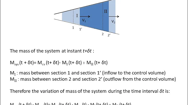 Continuity Equation for One-Dimensional Flow