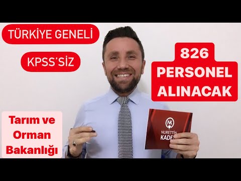 826 PERSONEL ALIMI📌KPSS ŞARTI YOK(TARIM ve ORMAN BAKANLIĞI)