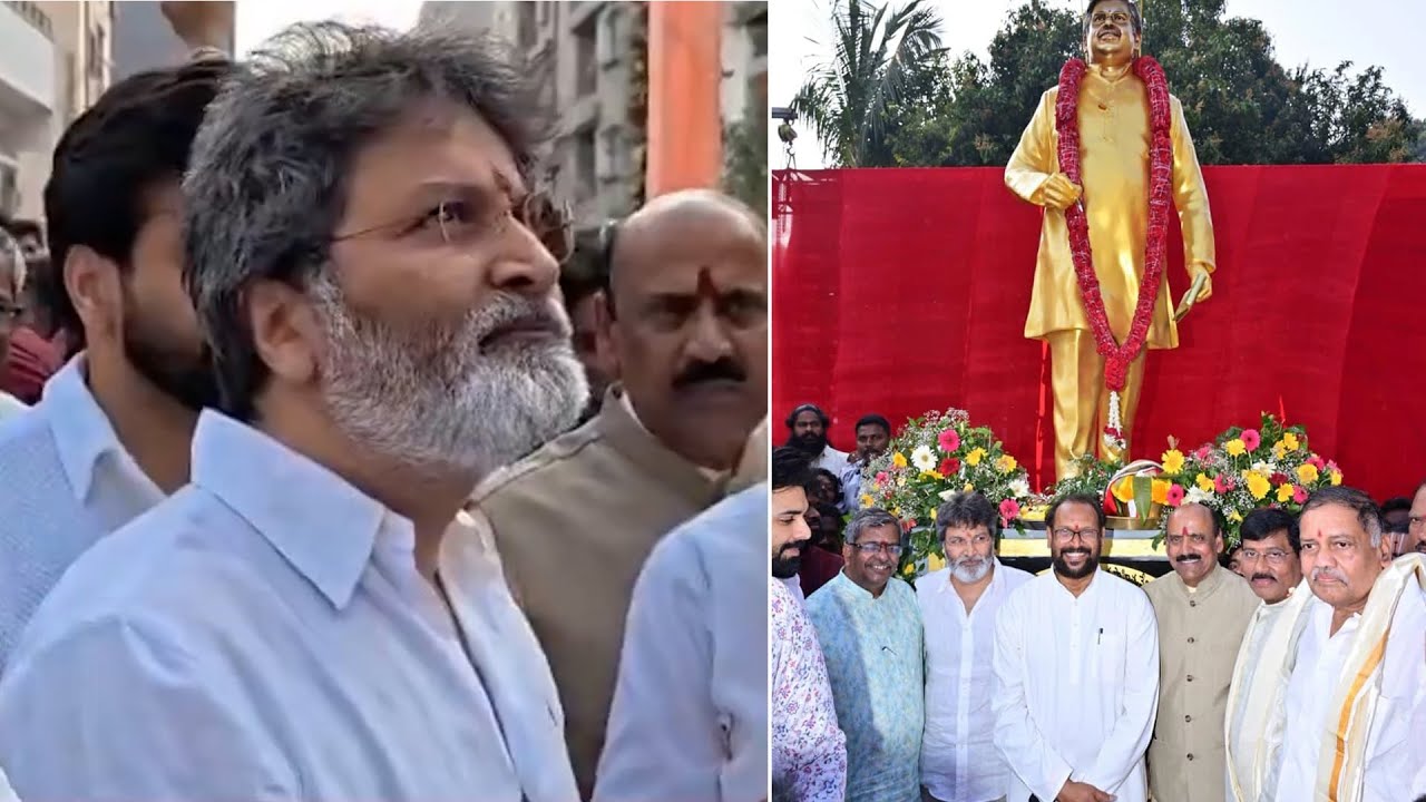 Trivikram Srinivas Unveils a bronze Statue of Sirivennela Seetharama Sastry