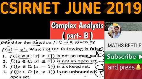 CSIRNET JUNE2019 || part-B || complex analysis