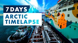 7 Days Timelapse in 15 minutes | Through ice and cold, Arctic road, White &amp; Barents sea