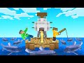 Building The ULTIMATE RAFT In MINECRAFT!