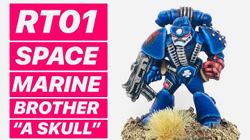 Painting Showcase: RT01 Brother "A Skull" Crimson Fists Space Marine - Rogue Trader  - Oldhammer