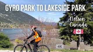 Through the city from park to park! Start at the viewpoint and walk down to Kootenay Lake in Nelson!