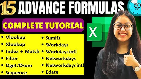 ✅Top 15 Formulas of Excel | Advance Excel 2025