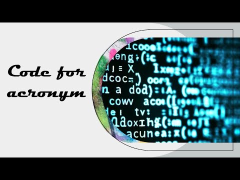 Python code for acronym💻