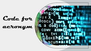 Python code for acronym💻 screenshot 2
