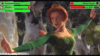 Princess Fiona vs. Robin Hood & Merry Men with healthbars