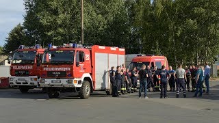 Feuerwehrübung Der Freiwilligen Feuerwehr Achmer Bei Kohl Recycling