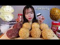 MUKBANG 쿠키슈 티라미수 크림빵과 누텔라 로투스 스프레드 디저트 먹방 COOKIE CHOUX TIRAMISU BREAD Dessert asmr 久喜衆