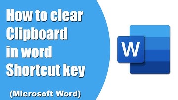 How to clear clipboard in word shortcut key (Microsoft word)