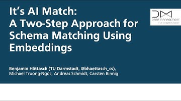 It’s AI Match: A Two-Step Approach for Schema Matching Using Embeddings (AIDB