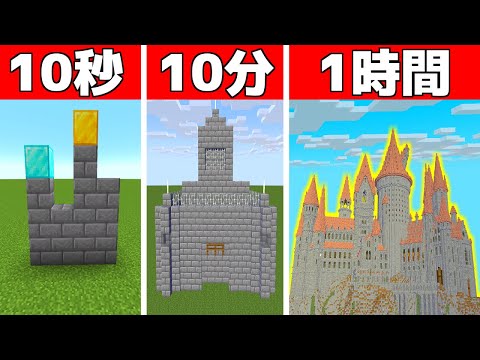 【マイクラ】建築プロは時間制限あったらどれくらい建築できる？？？【マインクラフト】