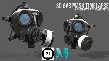 Autodesk Maya & Substance Painter - 3D Gas Mask Timelapse