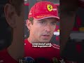 Charles Leclerc reacts to a disappointing day in Monza 🗣️