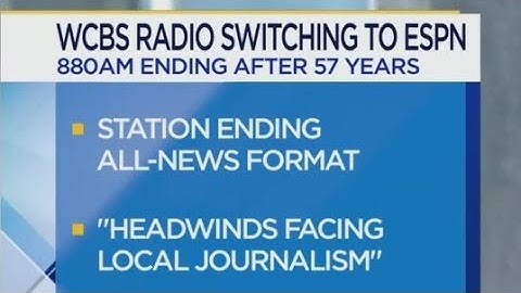 WCBS 880 to end all-news format, ESPN to take over airwaves