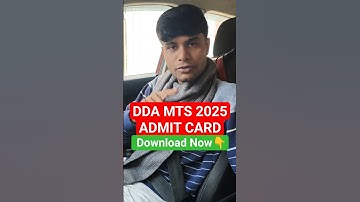 DDA MTS Admit Card 2025 OUT | DDA MTS Exam Date 2025 | DDA MTS Vacancy 2025 #shorts #ytshorts