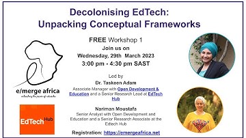 Decolonising EdTech: Unpacking Conceptual Frameworks