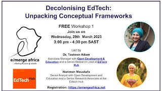 Decolonising EdTech: Unpacking Conceptual Frameworks