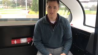 Autonomous electric shuttle testing at Western Michigan