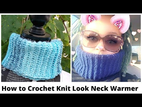 How to Crochet Easy Ribbed Crochet Neck Warmer