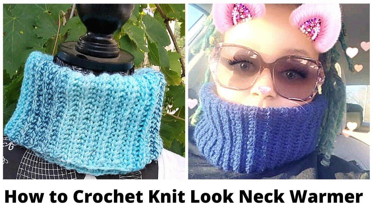 How to Crochet Easy Ribbed Crochet Neck Warmer 