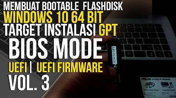 21# Cara Membuat Bootable Flashdisk Windows 10 64 Bit Dengan Rurus | GPT mode UEFI | UEFI Firmware