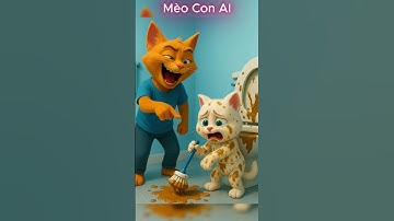 Mèo con bị anh kế troll #shorts #cat #ai #meow #meo