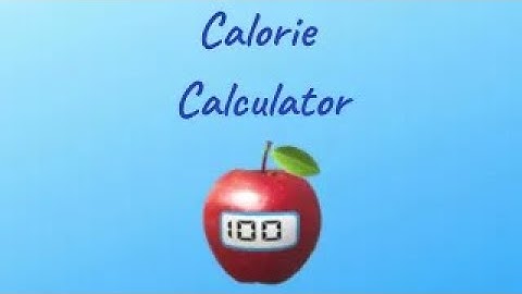 Calorie Calculator