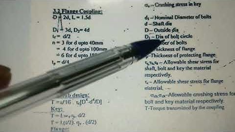 Design of Flange Coupling - Procedure