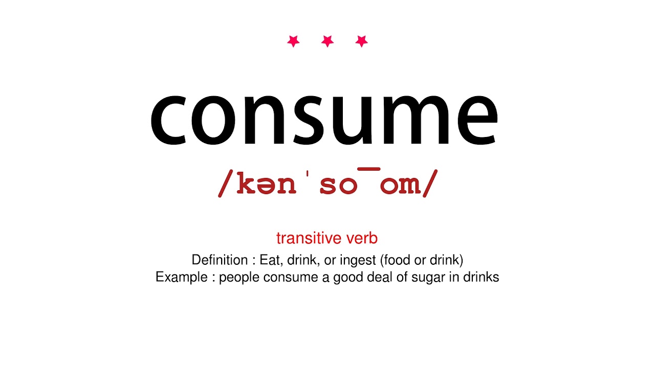 How to pronounce consume Vocab Today YouTube