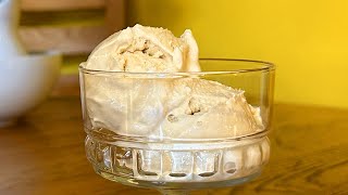 Evaporated milk ice cream with maple syrup 🍨