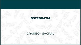 Osteopatía Craneo Sacral - FisioClinics Logroño, La Rioja by FisioClinics Logroño 2,626 views 4 years ago 1 minute, 50 seconds