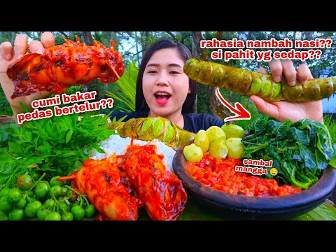 Resep Enak MAKAN CUMI BAKAR BERTELUR REBUSAN DAUN PEPAYA SAMBEL MANGGA LALAPAN MENTAH JENGKOL MUDA PETE LEUNCA Yang Menggugah Selera