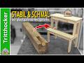 Schmaler Tritthocker aus Altholz bauen | DIY-Anleitung