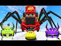 Epic escape from the lightning mcqueen demons eater  mack spider eater  mcqueen vs mcqueen beamng