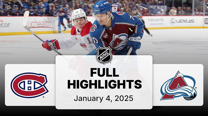 NHL Highlights | Canadiens vs. Avalanche - January 04, 2025